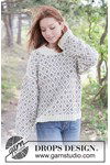 Breipatroon Diamond Love Sweater van andere kant