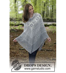 Dames poncho gemaakt van Drops Alpaca