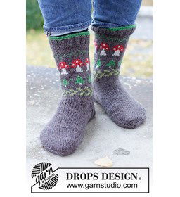 Paddenstoel herfst sokken gemaakt van Drops Karisma