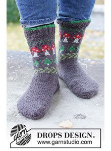 Paddenstoel herfst sokken