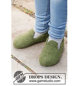 Pantoffels gemaakt van Rondbreinaald nr 5,5