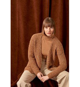 Damesvest in horizontale ribbelsteek