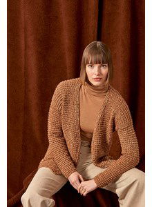 Damesvest in horizontale ribbelsteek