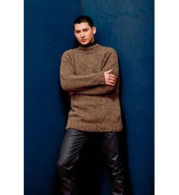 Herentrui met aangebreide mouwen gemaakt van Lang Yarns Baby Lama