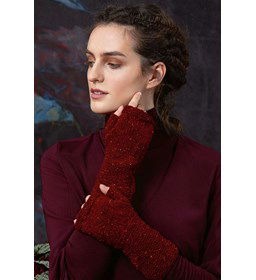 Polswarmers gemaakt van Lang Yarns Donegal