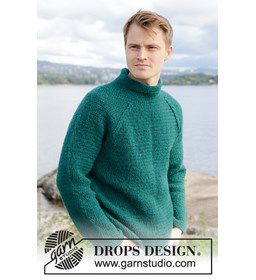 Gehaakte herentrui gemaakt van Drops Air