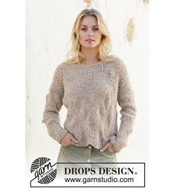 Dames trui gemaakt van Drops Brushed Alpaca Silk