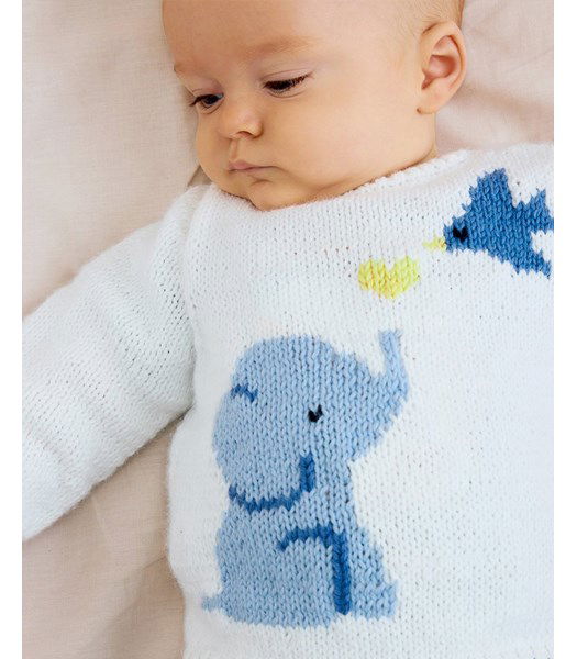 Breipatroon Babytruitje met olifant