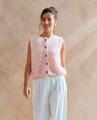 Mouwloos boucle vest