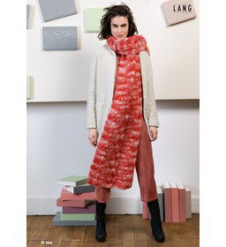 Lange sjaal gemaakt van Lang Yarns Bruna (op=op)