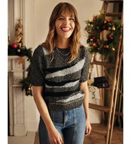 Trui met korte mouwen gemaakt van Phildar Phil Chic