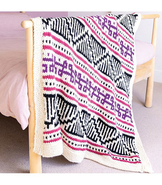 Breipatroon Zondagochtend deken