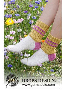 Damessokken Folk Dancer met strepen