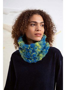 Loop sjaal met fantasiepatroon