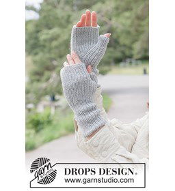 Vingerloze handschoenen gemaakt van Drops Baby Merino