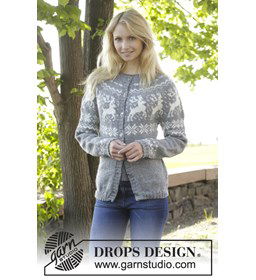 Gebreid vest met ronde pas gemaakt van Drops Karisma