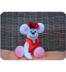 Knuffel muis gemaakt van Phildar Phil Charly