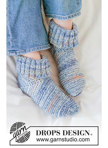 Warme gebreide sloffen met unieke domino-techniek