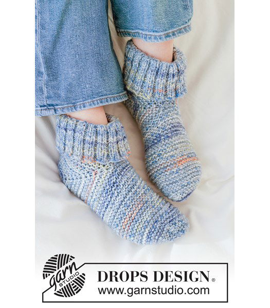 Breipatroon Warme gebreide sloffen met unieke domino-techniek