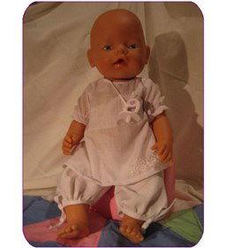 Babyborn jurk broek gemaakt van Stof effen katoen