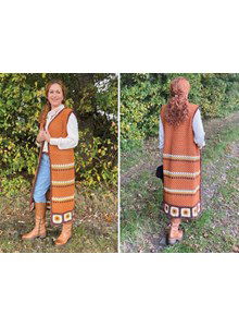 Enkellang vest zonder mouwen