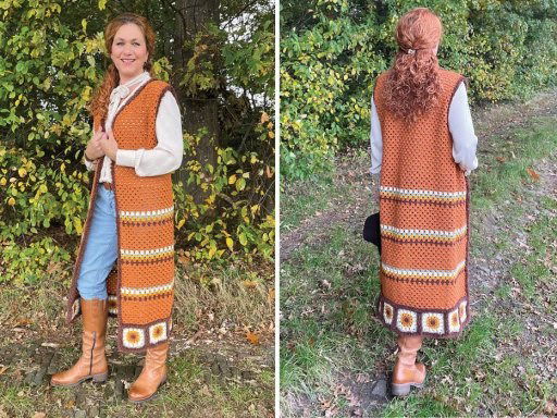 Haakpatroon Enkellang vest zonder mouwen