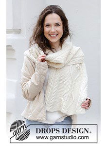 Sjaal met kabels en gerstekorrel