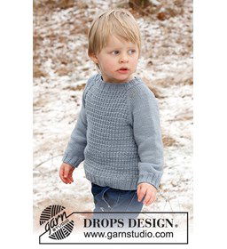 Kindertrui gemaakt van Drops Merino extra fine