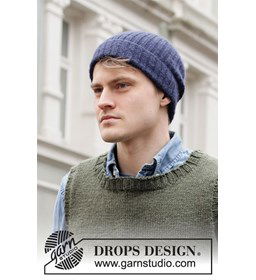 Heren muts gemaakt van DROPS Flora
