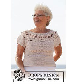 Dames shirt gemaakt van Drops Cotton Merino