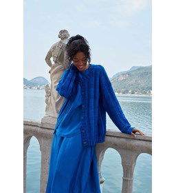 Damesvest met blokpatroon gemaakt van Lang Yarns Wooladdicts Sunshine - Sunshine colour