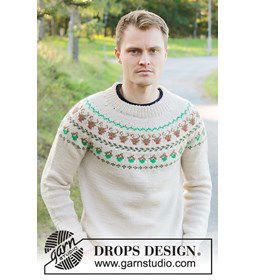 Herentrui met rendierpatroon gemaakt van Drops Daisy