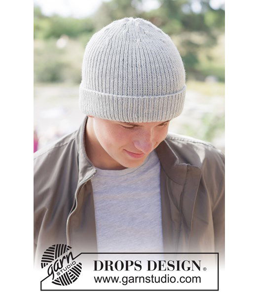 Breipatroon herenmuts met omslag in boordsteek