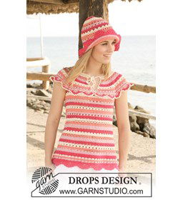 shirtje en muts gemaakt van Drops Safran