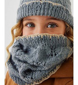 Meisjes snood Junon gemaakt van Phildar Phil Super Baby