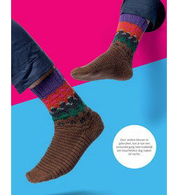 Back to nature sunset sokken gemaakt van Lang Yarns Jawoll