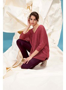 Damestrui met wijde V-hals