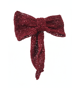 Kerstrode Kerststrik - DIY Kerstdecoratie gemaakt van Haaknaalden