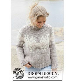 Spirit of Winter Trui gemaakt van Drops Snow - Eskimo