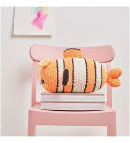 Knuffel Clown vis gemaakt van Boeken Rico