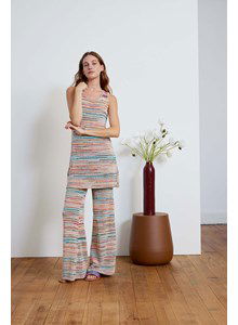 Rechte lange gebreide broek