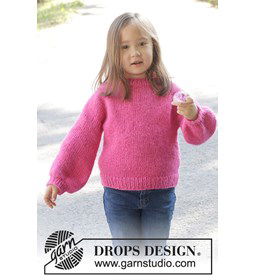 Kindertrui met V-hals gemaakt van Drops Melody