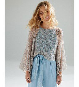 Wijde doorzichtige trui