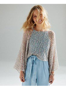 Wijde doorzichtige trui