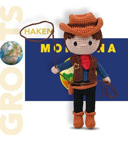 Pop cowboy met lasso gemaakt van Lijm gips klei