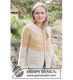 Sun Wreath Cardigan gemaakt van knopen