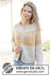 Breipatroon Sun Wreath Cardigan van andere kant