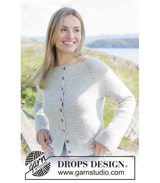 Haakpatroon damesvest met raglan Misty Coast Cardigan