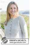 Haakpatroon damesvest met raglan Misty Coast Cardigan van andere kant