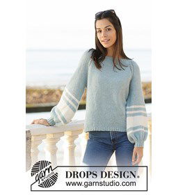 Trui voor dames gemaakt van DROPS Sky